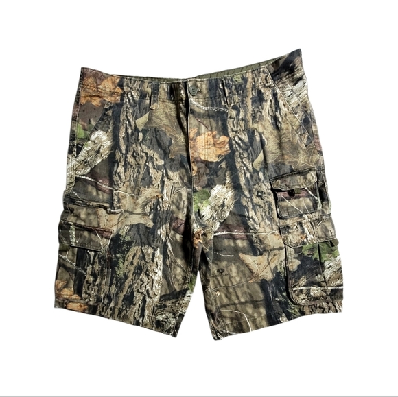 Faded Glory Shorts Mens 40 Camo Cargo Mossy Oak Outdoor Hunting Realtree Pocket - Picture 1 of 9